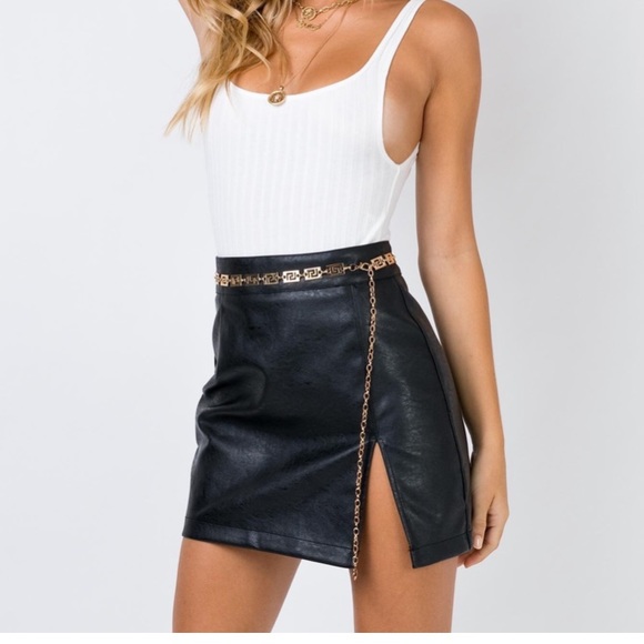 Princess Polly Leather RIZZO Mini Skirt - Picture 2 of 5